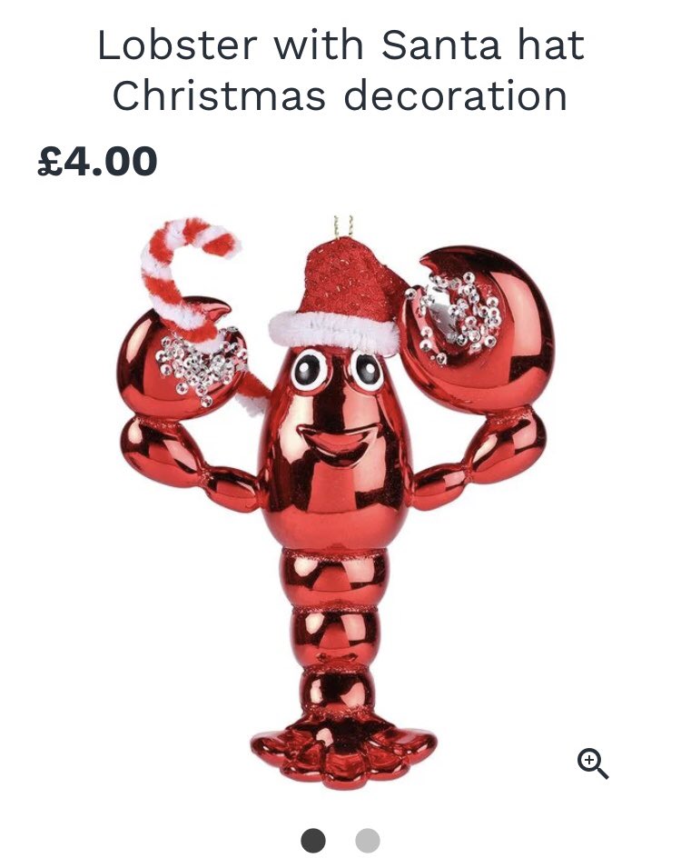 crab_welfare's tweet photo. If you’re looking for some Christmas inspiration, how about this little lobster from Paperchase to brighten up the tree?🦞

https://t.co/bVOUbhRpNM https://t.co/hn8wZNLmrL