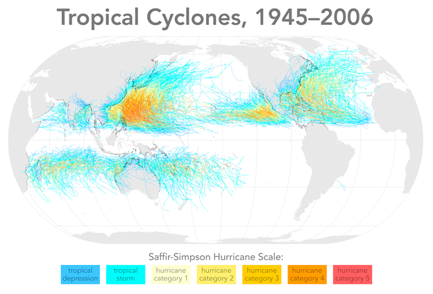 AghamEducators's tweet photo. #DisasterMISManagement
#AGHAM #CPU
Philippines located in the Pacific typhoon belt
Tracks of tropical cyclones worldwide, 1945–2006. The Philippines is under the red and yellow tracks
Category 5 = greater than 251 kph winds https://t.co/CHo3dvdHU1