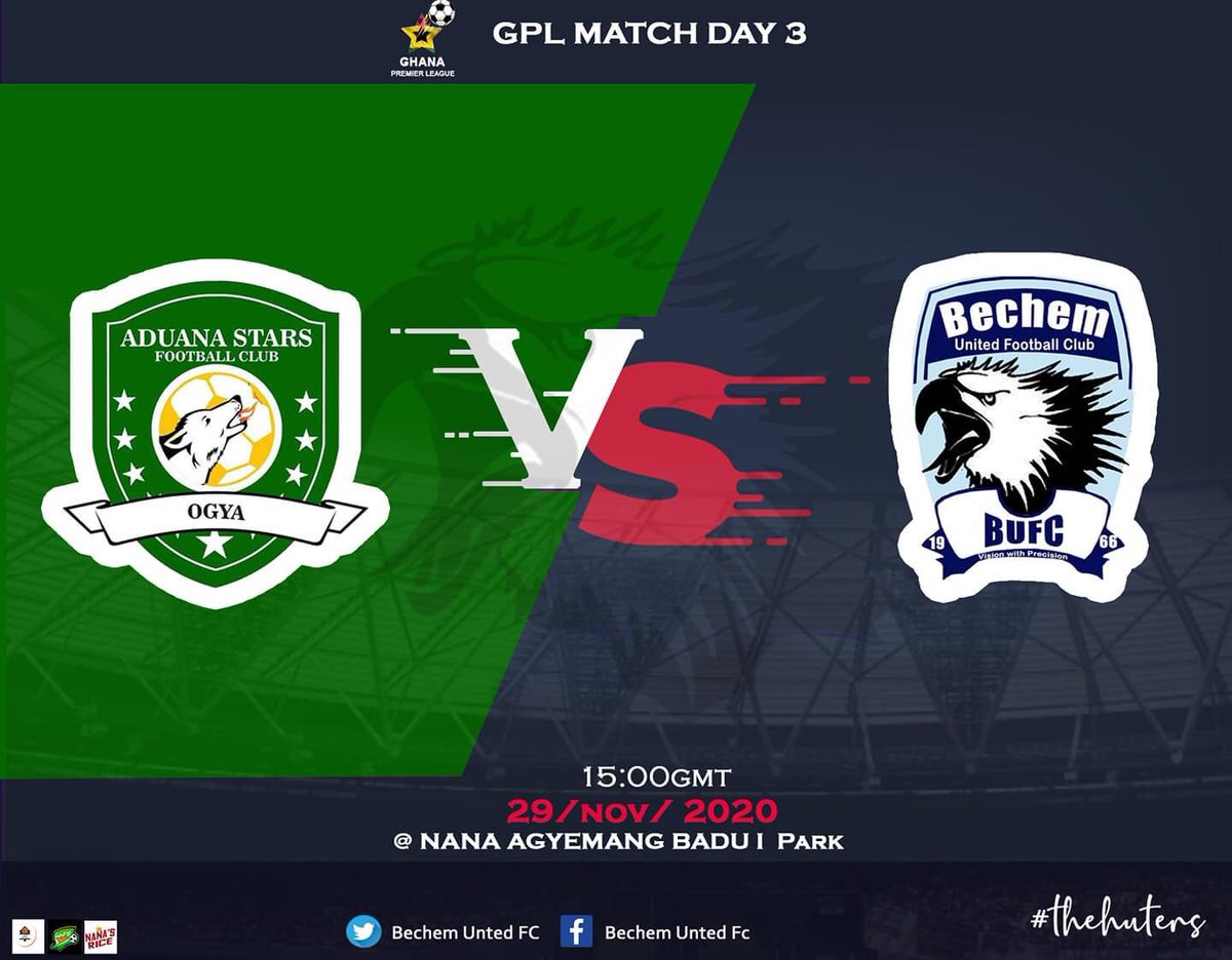 BechemUnitedFC's tweet photo. โฝ I T' S M AT C H D A Y โฝ
Aduana Stars Football Club ๐ Bechem United Fc
๐ Ghana Premier League
๐ SUNDAY, 29th November, 2020
๐ 3:00 pm
๐ Nana Agyemang Badu I Park
๐ Dormaa Ahenkro
#ASFCBUFC
#GPLMatchDay3
#TheHunters
#ThePrideofAhafo https://t.co/C0eMbW32Y1