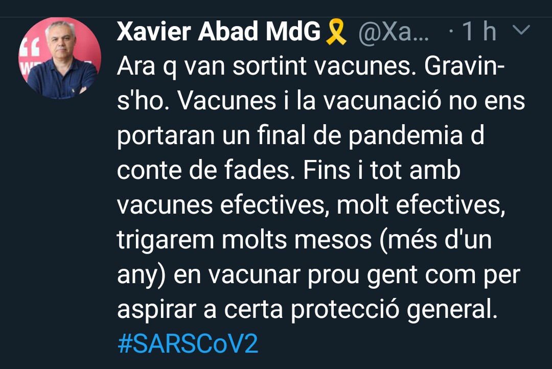 maguila_gorila's tweet image. El missatge torna a ser perillós: "sortiu que no passa res"
#TotAniràBé

#COVID19 #sPAIN #vaccí #vacuna #vaccine
