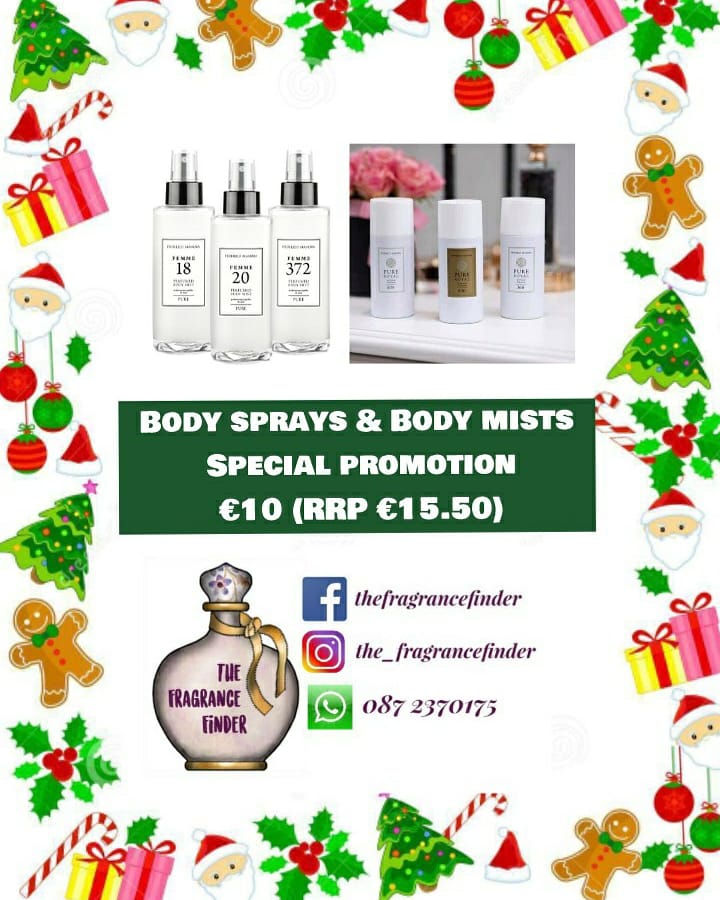 🌟Scentsational Sunday Special 
🌟Body Sprays &amp; Body Mists reduced to €10 
♦️with similar fragrance notes of some of your favourite perfumes 
🎁Visit facebook.com/thefragrancefi… to order yours today 
#fragrance #bodyspray #bodymist  #scentsational #fragrancefinder #giftfinder