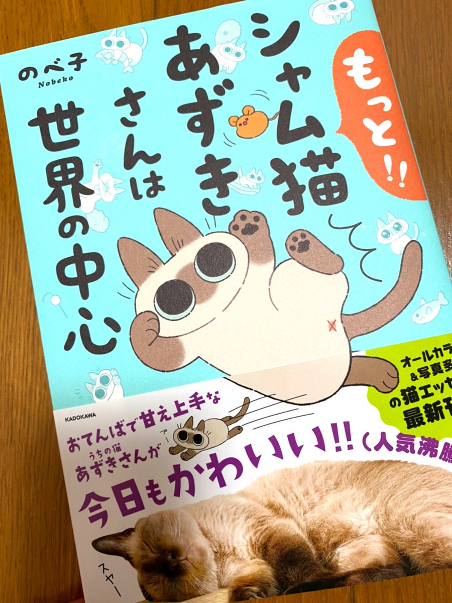 あずきさんやっと届いたー!
撮影のおじゃま虫をするコナたん?

いつか機会があったらのべ子さんに本にサイン貰いたい✨

#シャム猫あずきさんは世界の中心 #もっとシャム猫あずきさんは世界の中心 