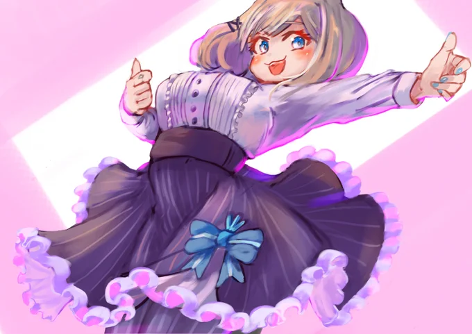 荒ぶる鈴原復活のポーズ!٩('ω')و
 #るるのアトリエ 