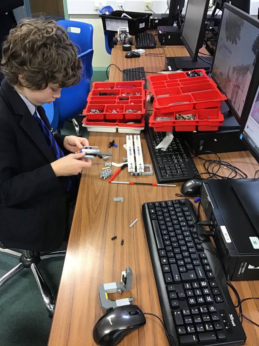 DunottarCompSci's tweet image. Lego Robotics club in action. Every week lots of problem solving is being done in groups, adjustments to code are being made and attachments are being adapted.  Everyone is working with enthusiasm and determination on the missions. #robotics #fll