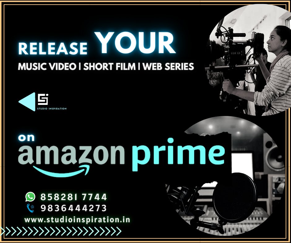 STUDIOINSPIRAT1's tweet photo. hello creators !
WELCOME TO PARADISE OF CREATION.
CONTACT US NOW TO RELASE YOUR MUSIC VIDEOS, SHORT FILM, WEB-SERIES IN AMAZON PRIME &amp; GET ROYALTY. HUSSLE-FREE !! 

#OTT #shortfilms #webseries #musicvideo #filmmaker #filmmaking #release #amazonprime #Kolkata https://t.co/PVM24pXlGK