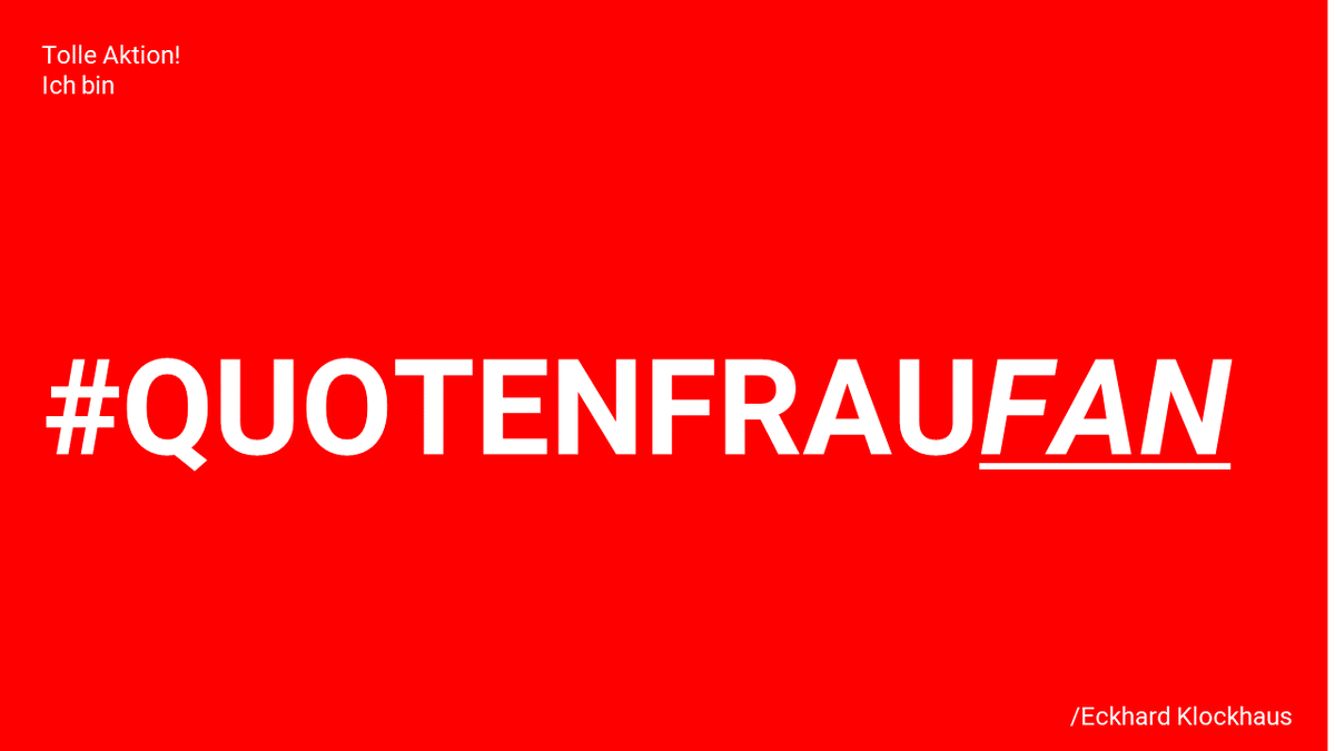 just saying

#Quotenfrau