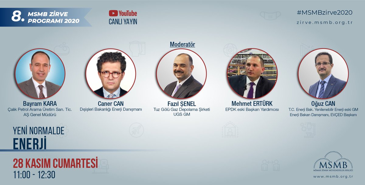 MSMBGenelMerkez's tweet photo. MSMB'nin çevrimiçi zirvesinde, 28 Kasım Cumartesi günü Saat 11:00 - 12:30 arasında "ENERJİ" konusunu konuşacağız. Zirve etkinliğimizde sizleri de aramızda görmek isteriz.
⚡
#MSMBzirve2020 #MSMB #mimarsinan #zirve #mimar #mühendis #online #mühendishane #mimarhane #mucithane https://t.co/KhA3xZA5CS