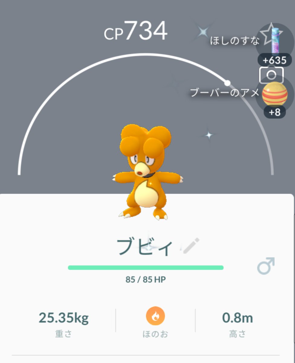 あいはる 今日はコミュ残りたまごから色違いブビィ孵った 被った あと出先でテッカグヤがいました ポケモン脳 ポケモンgo