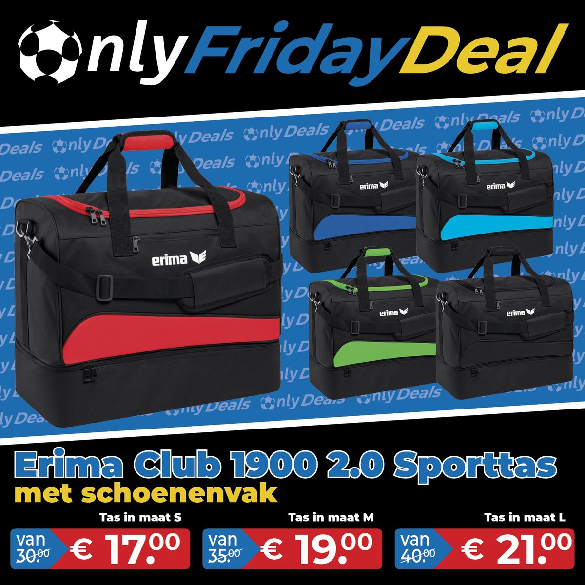Samen met onze partner #Erima hebben we een top aanbieding in sporttassen. 
En laat hem bedrukken met een naam er op. Leuk om te krijgen of nog leuker om te geven met bijvoorbeeld Sinterklaas of Kerst. 

Bestel ze hier > 

onlykorfbal.nl/winkel/?s=Erim…