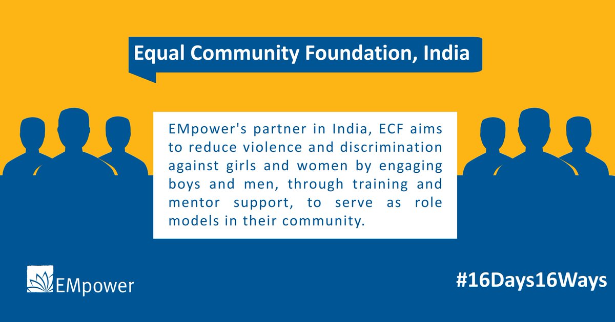 EMpowerweb's tweet photo. EMpower partner @ecfindia believes in engaging boys and men as a part of the solution to end #GBV in India, through training and mentor support, to serve as role models in their community by reducing their own violent behaviour. Check out their #WhyWait campaign! #16Days16Ways https://t.co/M0h0veDqYy