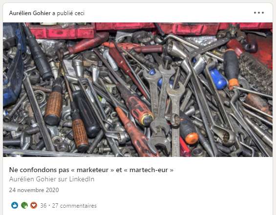 Aurelien_Gohier's tweet photo. [Thread #B2B]
Il y a quelques jours je partageais avec vous un article sur l'importance de ne pas se noyer dans les #martechs, questionnant notamment le rôle du #marketeur en 2020 en tant qu'explorateur, stratège, #businessdeveloper et #influenceur : https://t.co/HbucxirzLN (...) https://t.co/pWOXzNxETj