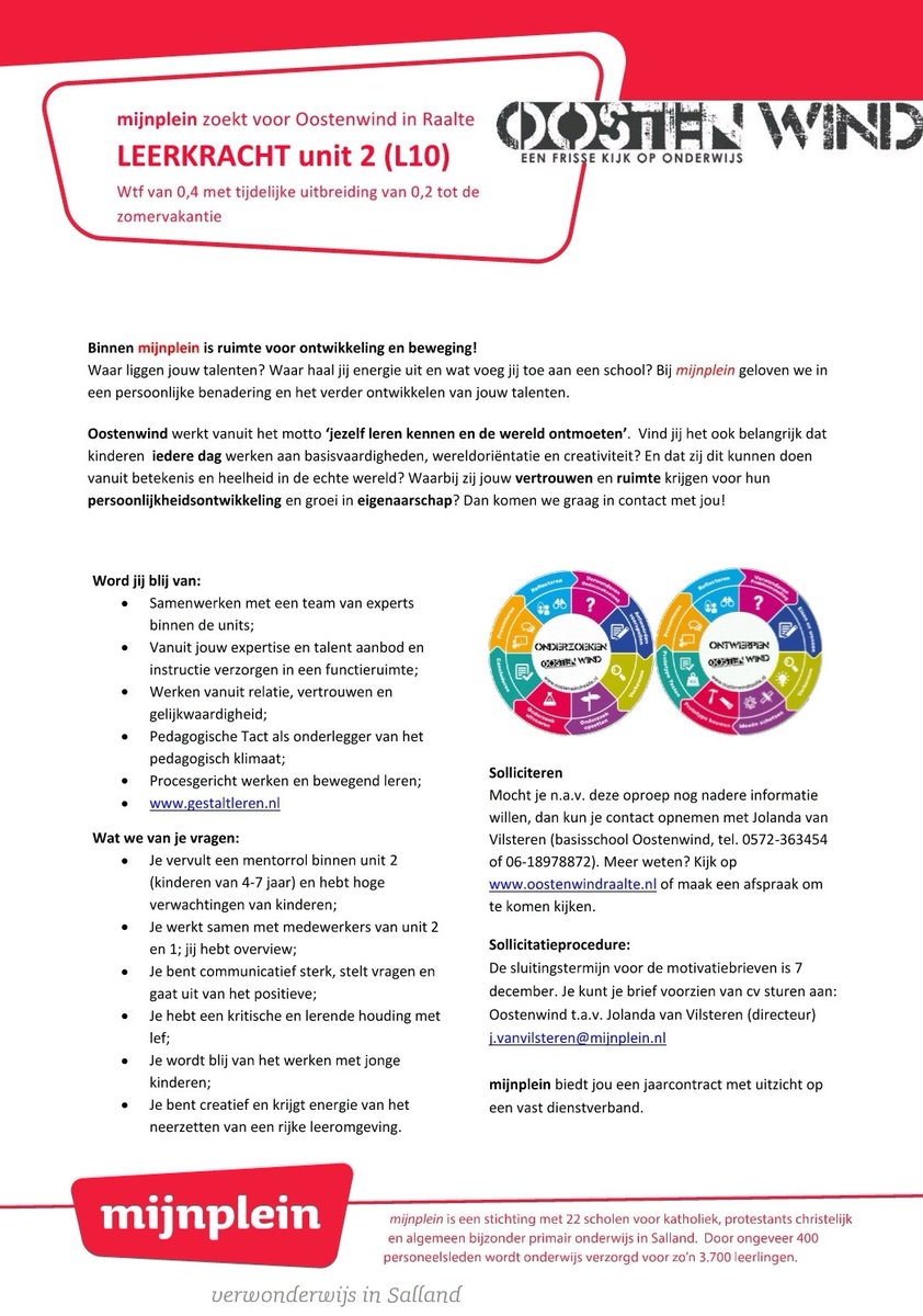 Ben jij enthousiast, creatief en onderzoekend en wil jij bij een geweldig team horen?