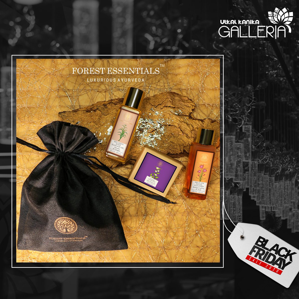 UtkalGalleria's tweet photo. Receive a trio of best-sellers from #forestessential when you shop for INR 4,999 and above🤩. 
.
🏢Visit @UtkalGalleria, #kalpanasquare to visit the Forest Essentials store.
.
#utkalgalleria #shoppingmall #forestessential #beautyproducts #blackfridaysale #friday #bhubaneswar https://t.co/uR8nI9w6BA