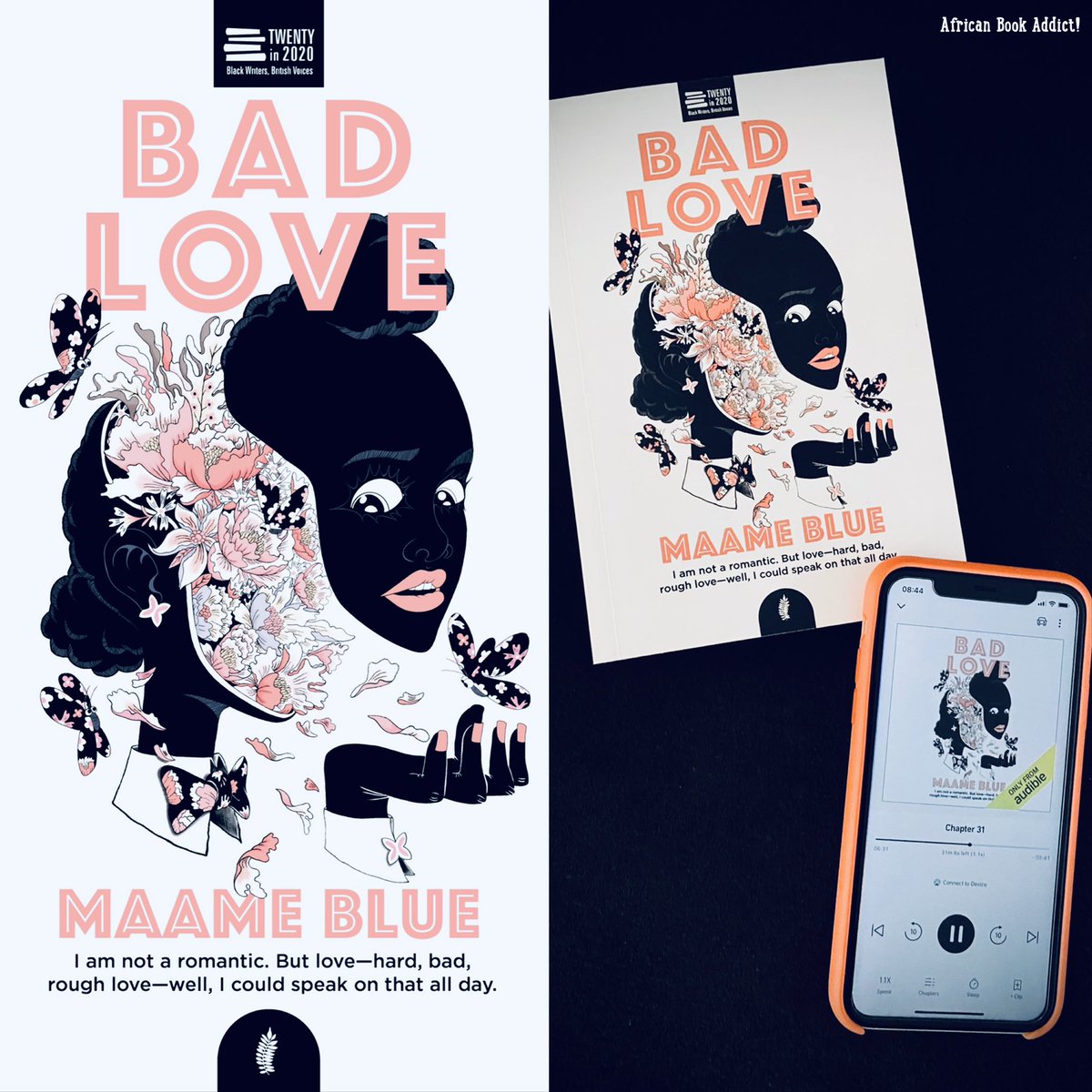 Book review | Bad Love by Maame Blue africanbookaddict.com/2020/11/27/bad… 

I double-fisted this debut by listening to the book via Audible alongside reading the paperback 🙂. 

#BlackBritishLiterature #ReadGhanaian🇬🇭