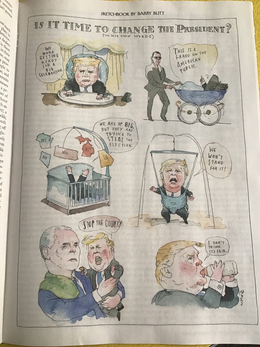 GoochJackson's tweet photo. @ParkerMolloy Barry Blitt did this wonderful cartoon in the New Yorker recently that really clinches it! https://t.co/jyWRYefsU5