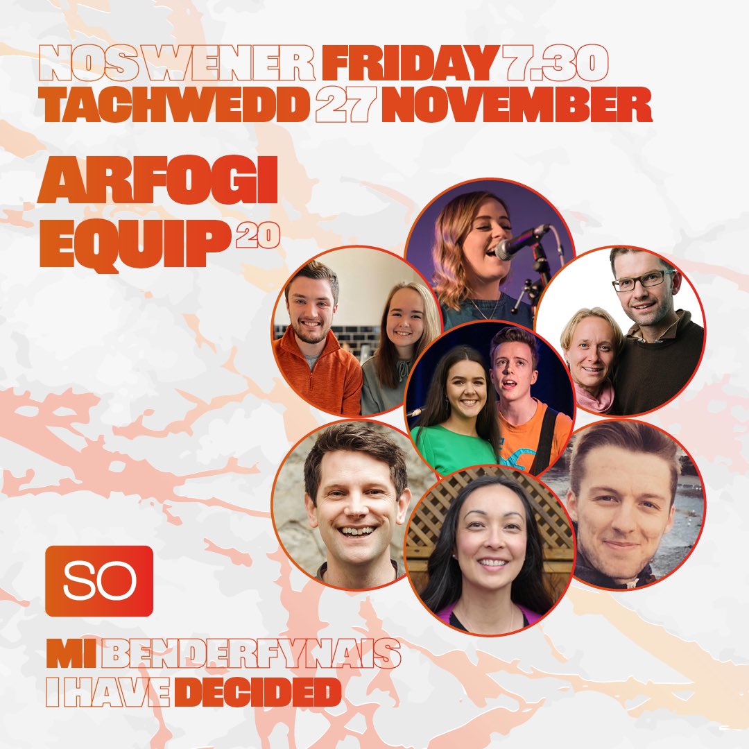 Heno! Tonight! 

Ymunwch â ni am 7.30yh ar Facebook neu YouTube ar gyfer #Arfogi20 🙌🏼 ’Da ni’n edrych ymlaen yn fawr i’ch cwmni chi ffrindiau!

Join us this evening at 7.30pm for Equip 20! We’re looking forward to gathering online again to worship, pray and encourage one another.