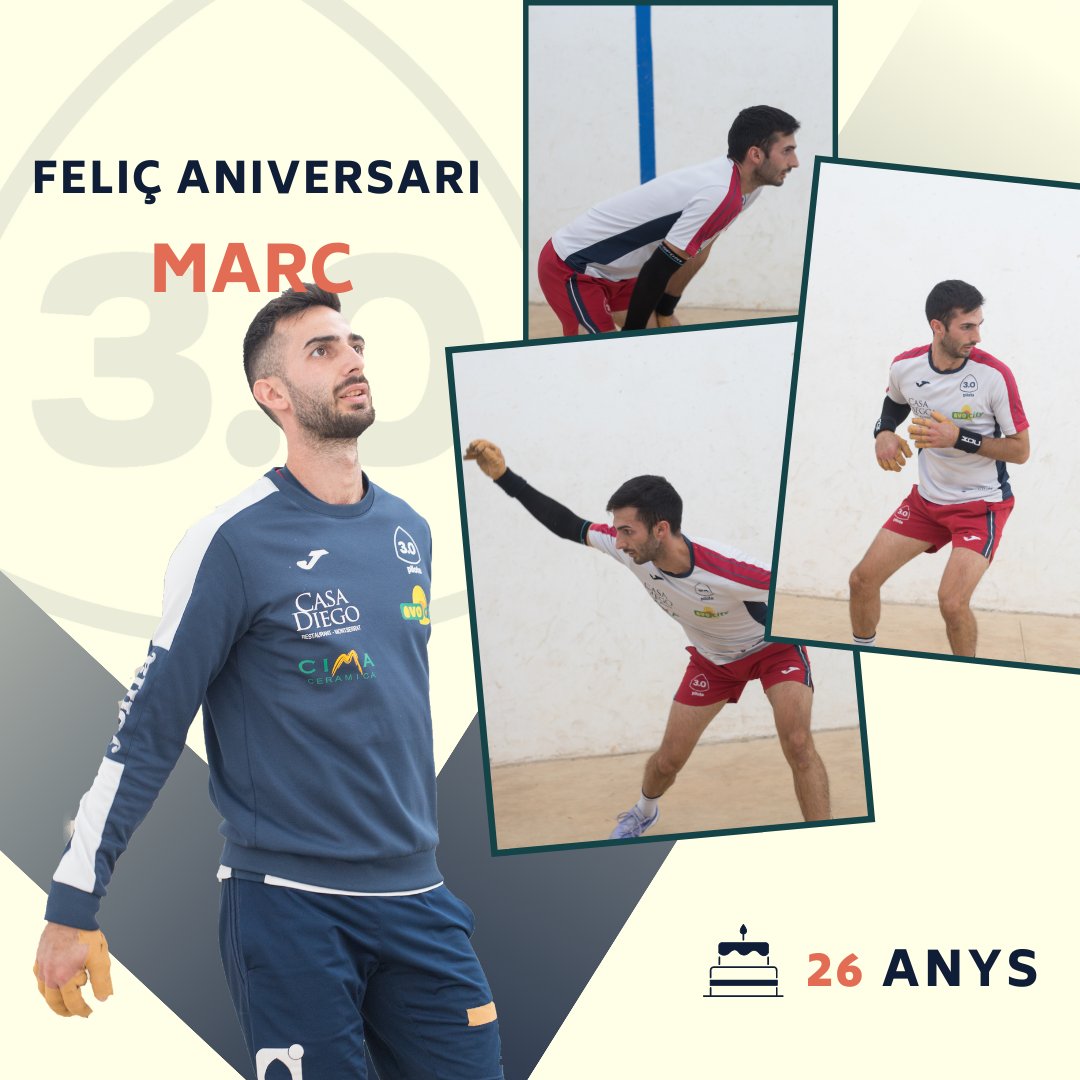 🎂 FELIÇ ANIVERSARI <a href="/Marc94gs/">Marc Gimeno Sanchez</a> 🎂

🎉🎉🎉 Gaudeix del teu dia!! 🎉🎉🎉

#aniversari #feliçaniversari #birthday #happybirthday #pilota #pilotamola #pilotavalenciana #pilotasegleXXI #seguimcreixent #entrenamiento #esport #deporte #valència #valencia #cumpleaños #felizcumpleaños