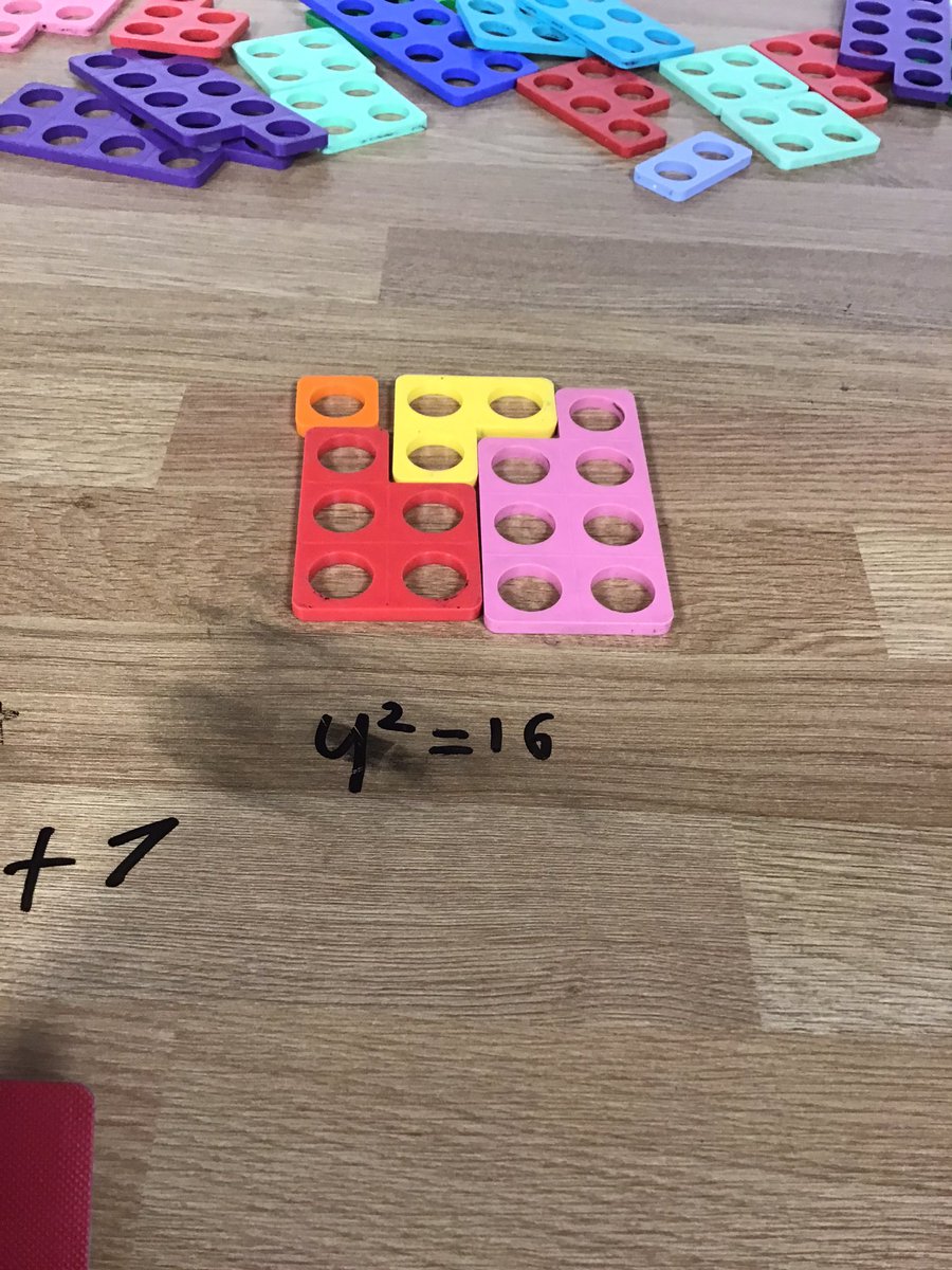 KGarbettREMAT's tweet photo. Thanks so much for this idea of using numicon to represent the pattern in square numbers @DavisonMiss and @missk_primary for sharing! 🤯 https://t.co/lGcmyww3J3