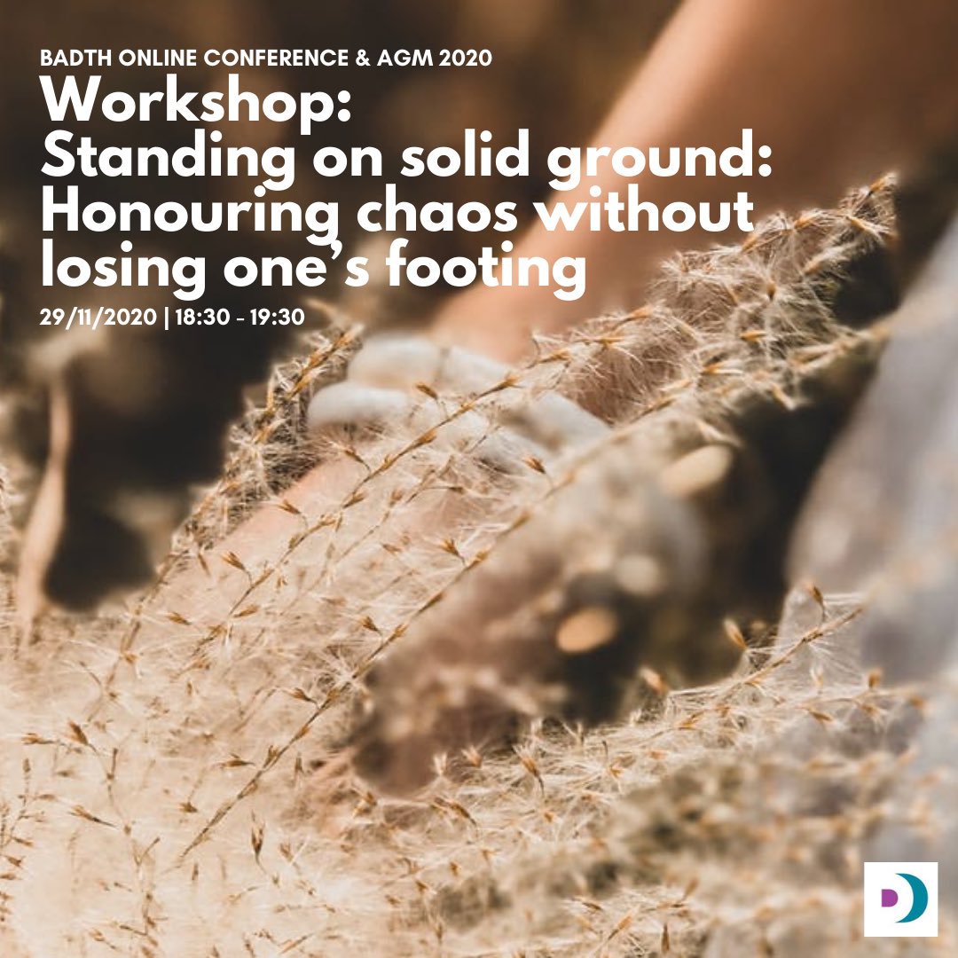 badthofficial's tweet photo. A workshop inspired by Pinkola Estes’ archetypal ‘feral woman’ and aspects of Chaos Theory related to the themes of transformation and rebirth.

To book; https://t.co/WmrPKKzEVh

#dramatherapy #dramatherapist #drama #therapy #badth #therapist #dramatherapyconference #badth2020 https://t.co/9zsMp24xPF
