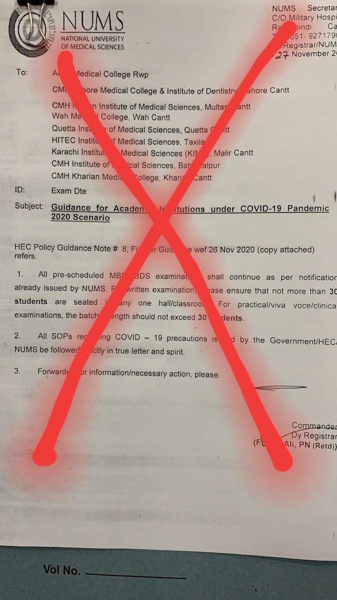 ByTehreem's tweet photo. #shameonNUMS 
#delayproffexams
@Shafqat_Mahmood 
@NumsOfficial 
@ZakaWaqar https://t.co/MDw6Y1uvey