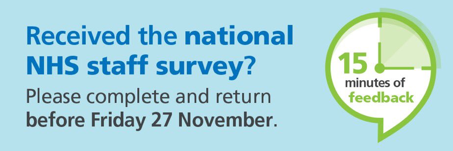 Staff survey - last chance to say it loud! Closes at 5pm today