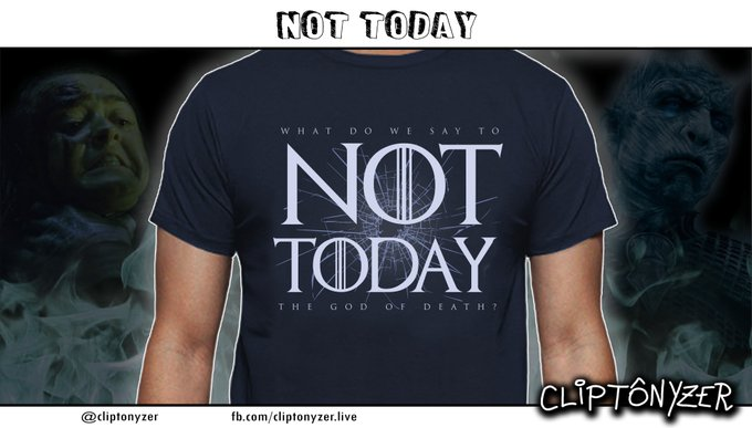 Cliptonyzer's tweet photo. ¿Qué le decimos al dios de la muerte?
🗡🐺𝗡𝗢𝗧 𝗧𝗢𝗗𝗔𝗬🐺🗡
-30% en todo con 2 artículos
Code: 𝗕𝗟𝗔𝗖𝗞 ▶https://t.co/qcaF0tPyv9 ◀

#BlackFriday #Regalo #Camisetas #Friki #Series #GOT #Juegodetronos #AryaStark #WhiteWalker https://t.co/EPojz8XV7Q