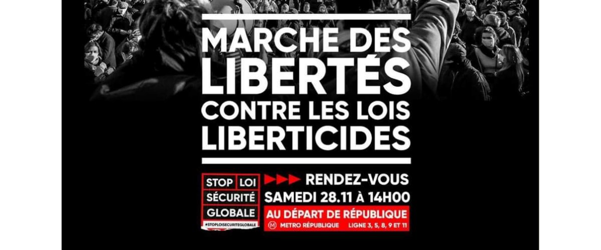 Le SAF appelle l'ensemble des avocats à se joindre aux marches des libertés contre la proposition de loi sécurité globale demain à 14h, partout en France (à République pour les parisiens). Notre responsabilité est historique à l'heure où les libertés sont malmenées comme jamais.