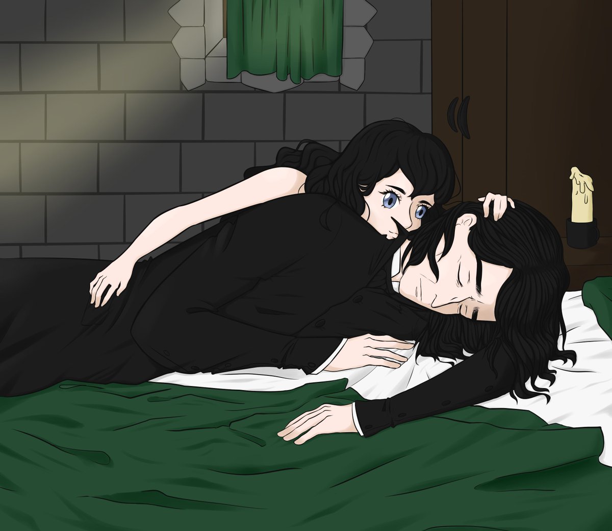 SweetPeachPie_'s tweet photo. I really love Harry Potter au .. my favorite oс after Polza!

#HarryPotter #severussnape #Bellatrix #originalcharacter #au https://t.co/DHxhKqvOoo