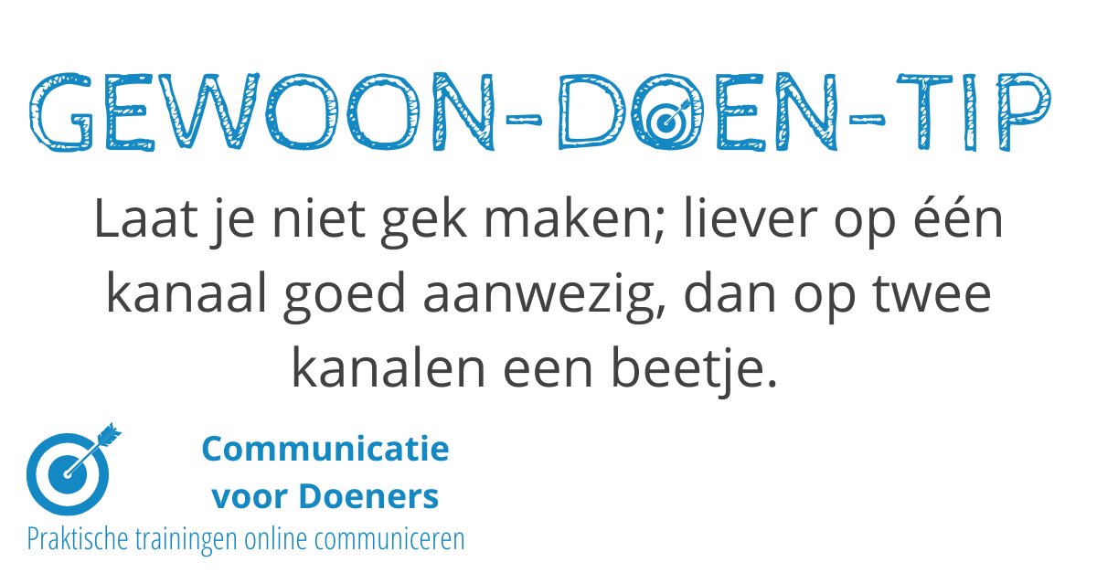 Communiceren met relaties vraagt tijd, kennis en inspiratie. Vooral omdat je relevante content wilt delen. Waar je relaties iets aan hebben en waarvan ze hopelijk zeggen: "ja dit is waardevol, dankjewel!" Dus doe dit zorgvuldig en goed. #communicatie #gewoondoentip