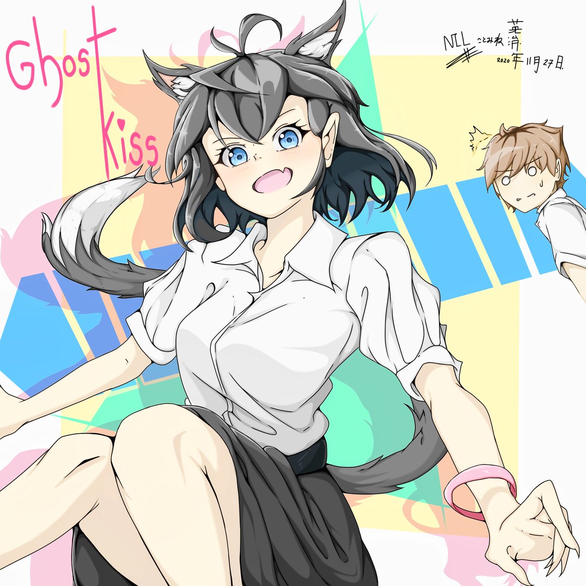 Noob_is_a_Loser's tweet photo. 仕事がcomplete!!!!
#cute_ghost #senpai #kouhai #girl_friend #onee_san #student #Thai_student_uniform #My_characters #blue_eyes #short_hair #fangs #cat_version https://t.co/BIfV4U4Oii
