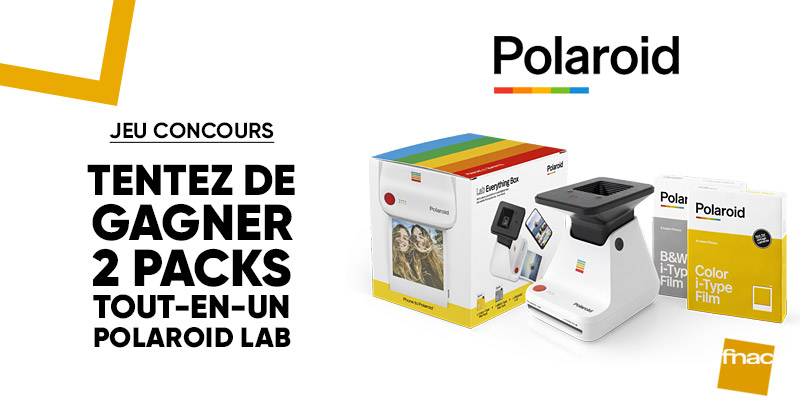 Fnac's tweet photo. JEU CONCOURS 🚨 | En cette fin d'année🎄, partagez vos moments privilégiés ! 👌 Tentez de gagner 2 packs tout-en-un @Polaroid Lab ! 😍 Pour participer : RT + follow @Fnac &amp; @Polaroid. Bonne chance 🍀👉 https://t.co/PTkjOoMTXy https://t.co/6YENGGT3Xl