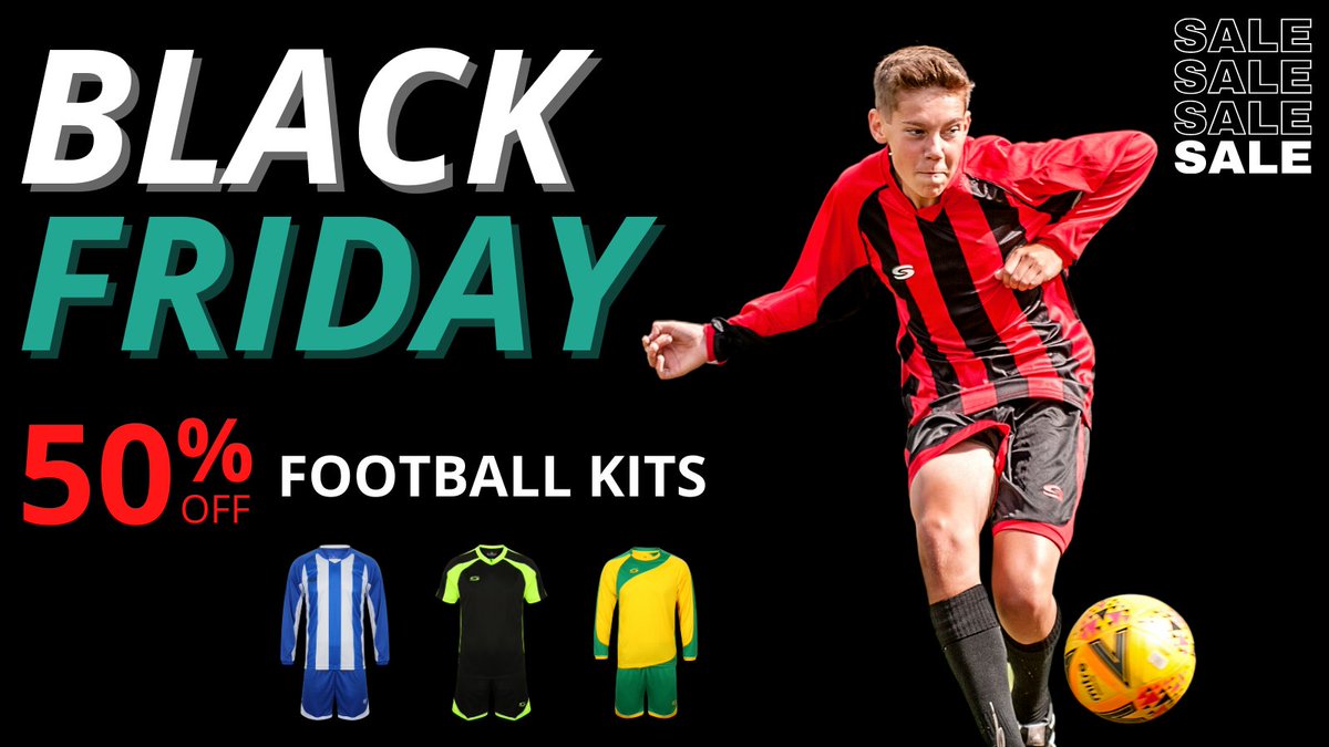 Togasports's tweet photo. Ends midnight ⏱⚠️

50% OFF Football Kits. 

Use code: BF50.

Shop now ➡️ https://t.co/epIt7nnBGo

*Offer ends midnight 27th November.

#BlackFriday https://t.co/JhD8Lx1HCQ