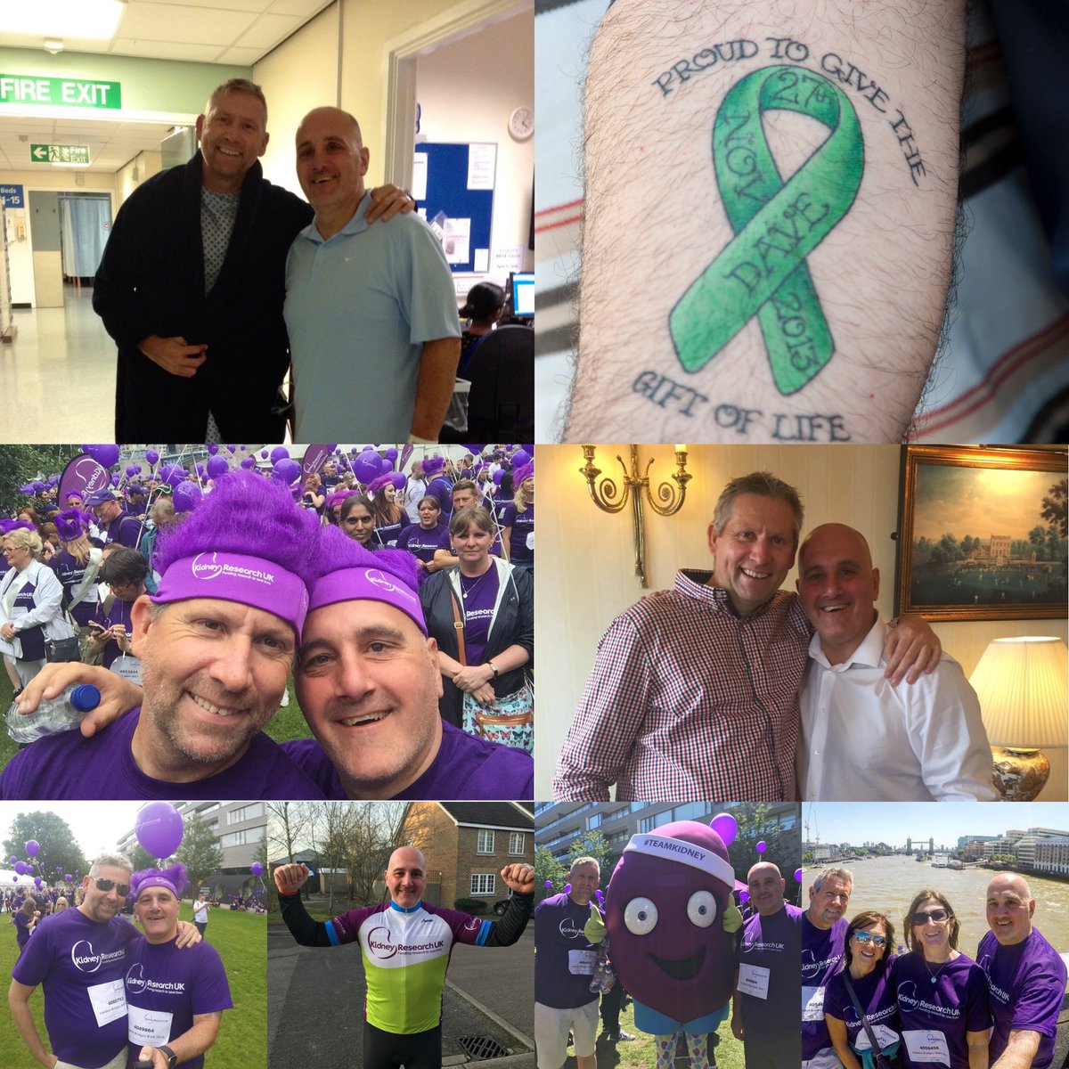 7 year Kidneyversary today for me &amp; <a href="/DaveYeatman/">dave yeatman</a> 💜 ya bruv! Here’s to many more happy &amp; healthy years! X <a href="/Kidney_Research/">Kidney Research UK</a> <a href="/share_wishes/">Share Your Wishes</a>