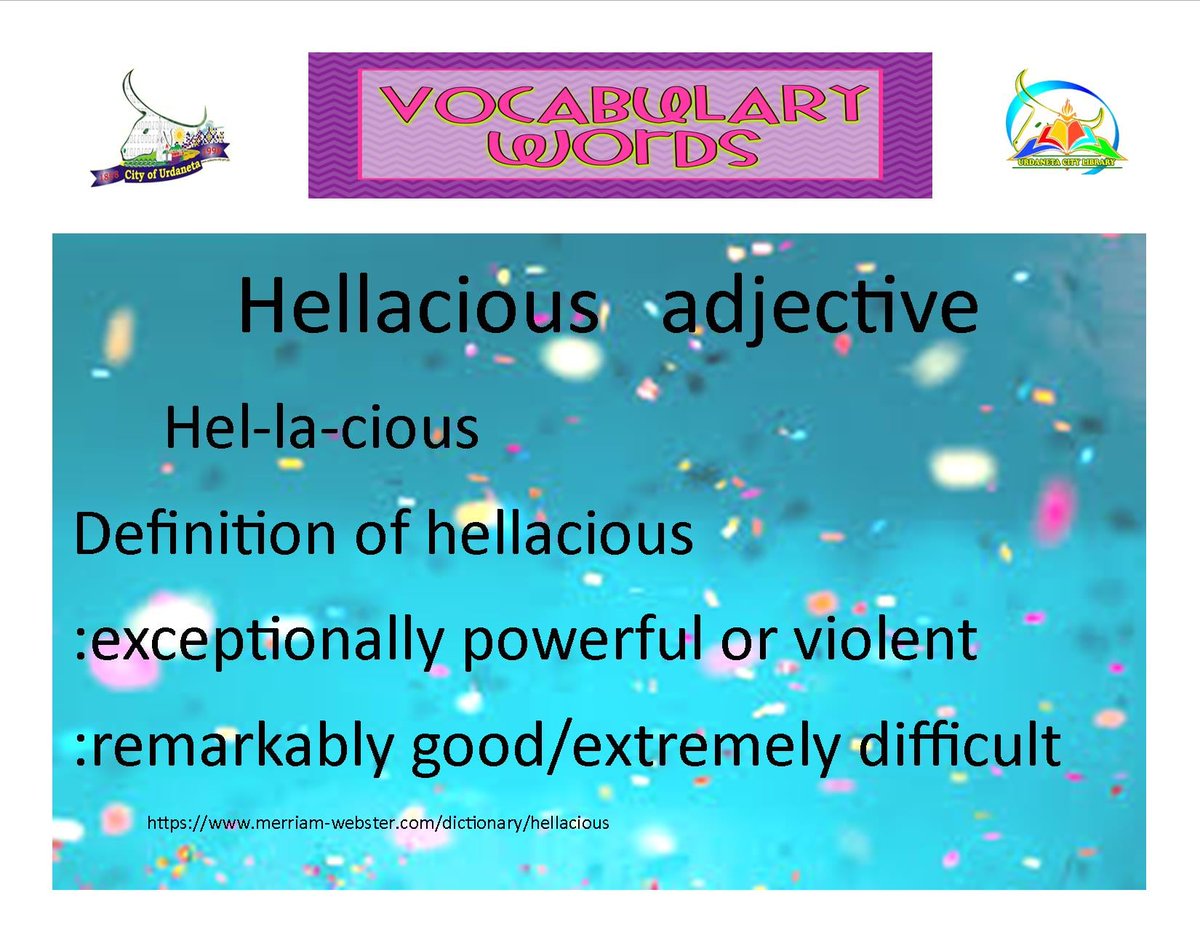 urdanetacitylib's tweet photo. Week 4. Building A Better Vocabulary
#30thLISM
#LibREAL
#LISM2020 https://t.co/NmBCKPDc44