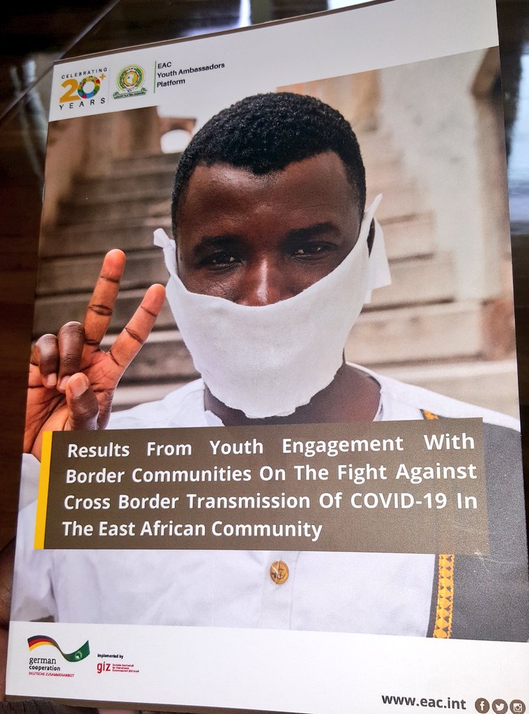 EAC_yap's tweet photo. The Report highlights challenges linked to the COVID 19 pandemic that border communities face in the East African community Parter state's
Report Launch on our recent #AUBP initiative during #COVID19
🗓 27-11-2020
📍 EAC HQ , Arusha #Tanzania
@AU_PSD #DevelopmentIsPeople https://t.co/DMt5wWPMGi
