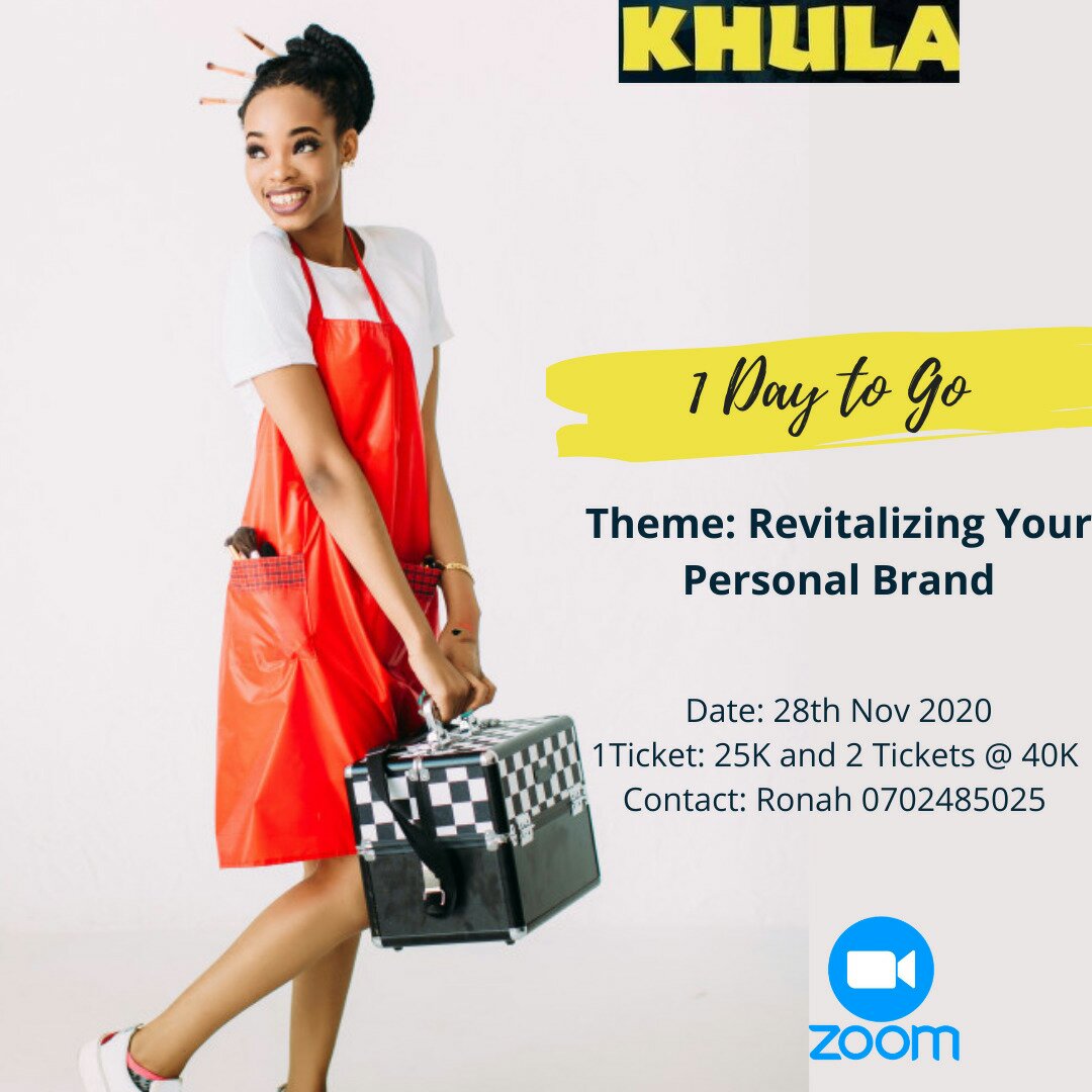 1 day to gooo!!!!! 

Ready to feel like brand new? Whether you’re a designer,  small business owner, artist or creator. 
Khula Community is here to help you walk that journey. Buy 1 ticket at UGX25,000 or 2 tickets at UGX40,000 from 0776818108/0702485025 (Musiima Rhona)