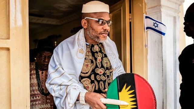 General_Somto's tweet photo. ‘I Have No Regrets Signing Bail Bond For Nnamdi Kanu (@MaziNnamdiKanu). I Am His Senator. You Criminalize a Nonviolent Demonstrator Seeking Self Determination And There’s Another Set Of People With AK47 And You Say You Can’t Criminalize Their Activities’- Sen Enyinnaya Abaribe. https://t.co/eYMfEKtprV