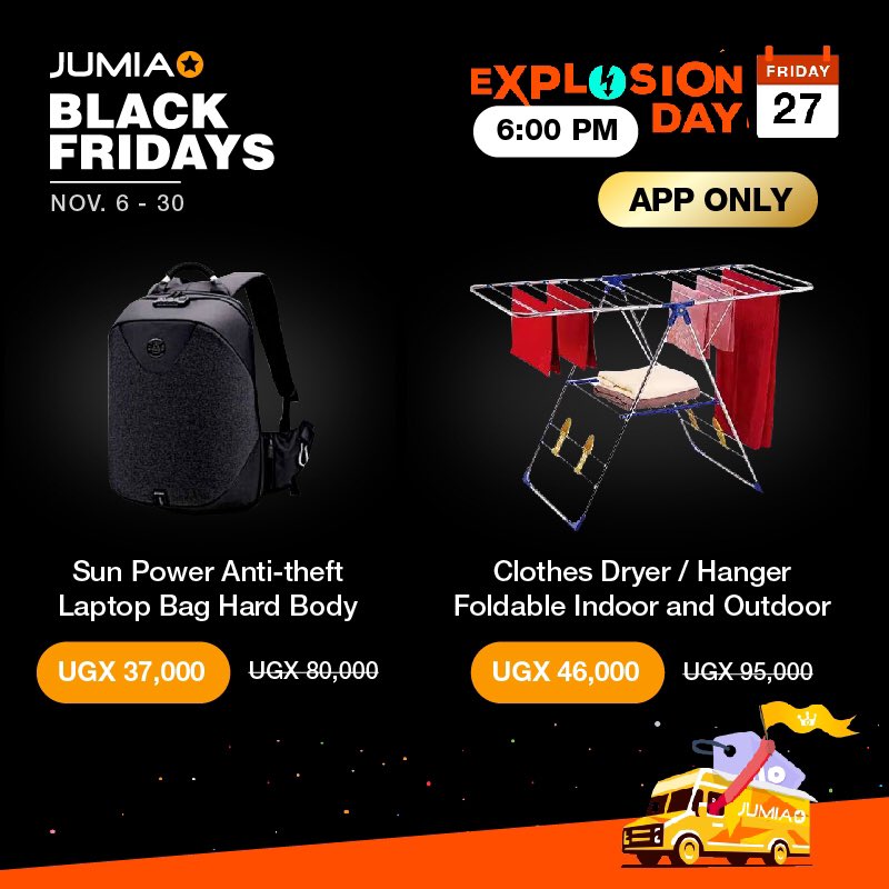 lynn_namiiro's tweet photo. The mega  explosion day is on don’t miss out on any deals today 
Use your @JumiaUG app and enjoy up to 80% off 

Link to use https://t.co/t6wdtyAkhK

#JumiaBlackFridays https://t.co/ghHHXzPjkt