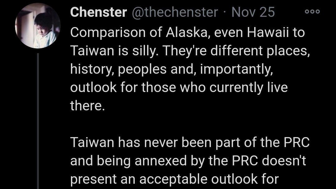 1/ There's a bit to unpack here but China's intended outcome for Taiwan is not annexation and elimination of local independence or even 1c2s