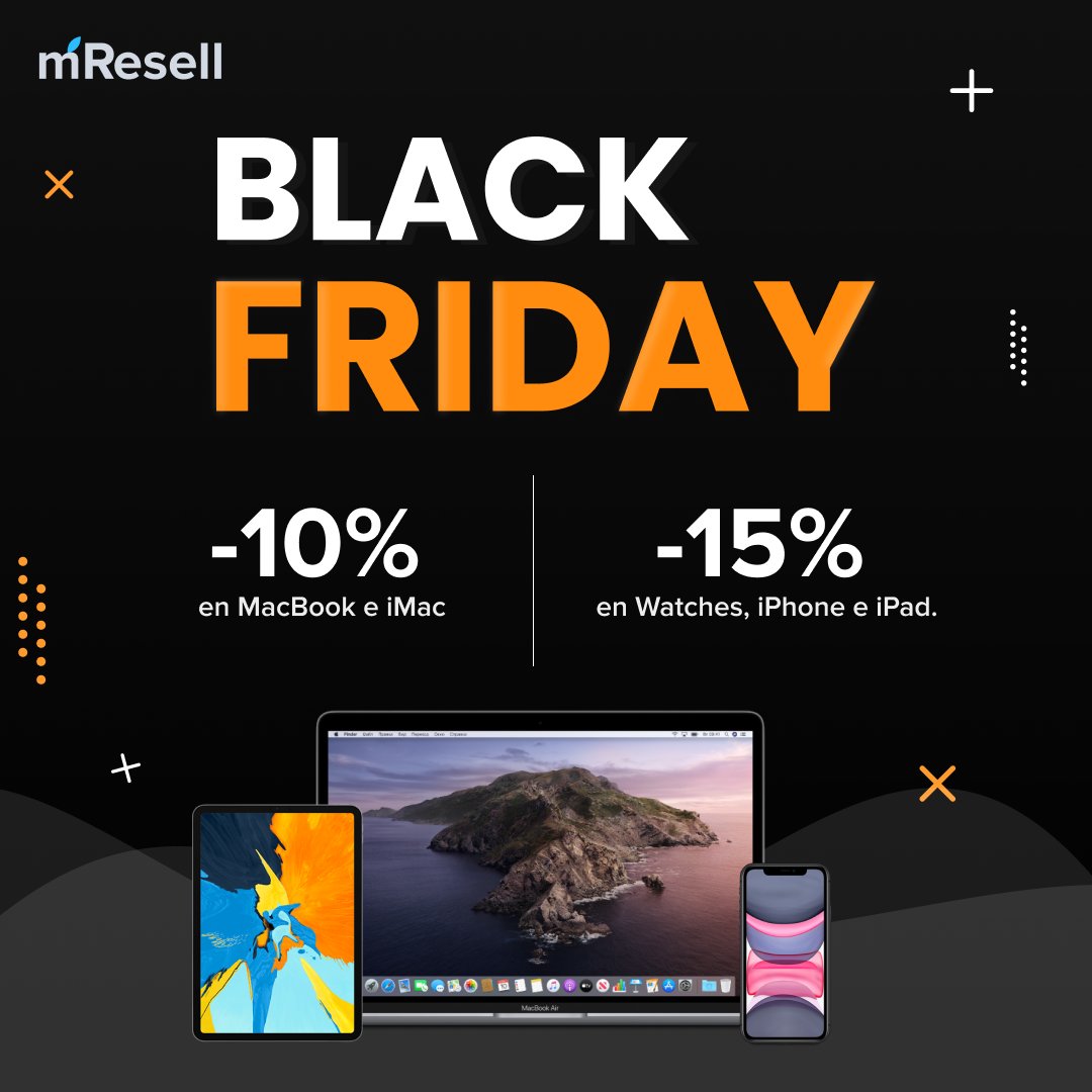 mResell_es's tweet photo. ¡Ya está aquí el BLACK FRIDAY! Aprovecha los descuentos de hasta el 15%. Descubre los nuevos precios en ➡️ https://t.co/uDJMww2O7r https://t.co/Iw36SiSb07