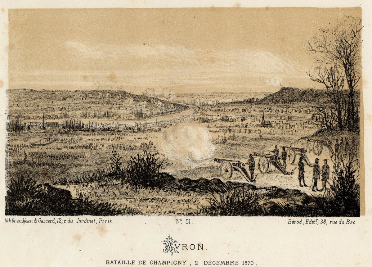 MuseeBry's tweet photo. Le 29 novembre 1870, le général d'Hugues et l'amiral Saisset prennent le plateau d'#Avron et y installent six fortes batteries d'artillerie face à #NoisyleGrand et #Neuilly. Cette artillerie doit soutenir les troupes françaises de l'autre côté de la Marne.
#BatailledeChampigny https://t.co/JxaVGdHIKz