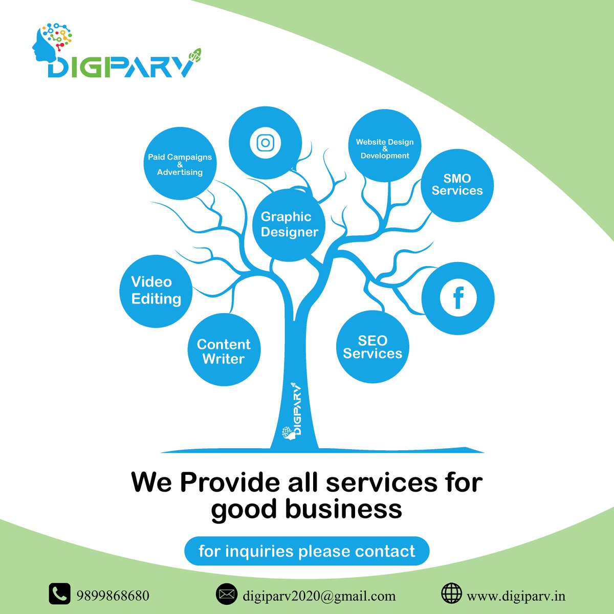 digiparv's tweet photo. #Digiparv provides all business promotion services - Website Development, SEO, SMO, PPC, Email Marketing, Graphic Designing and more.
For query : +91 9899 868680
#digitalmarketing #marketing #socialmediamarketing #socialmedia #business #marketingdigital #seo #branding #content https://t.co/xjwo1JcVuY