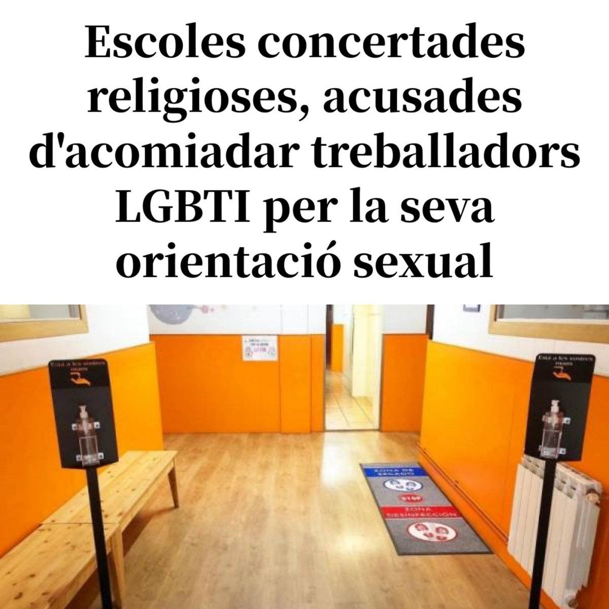 cridacridacrida's tweet photo. ❗ALERTA LESBOFÒBIA

Una docent del @CSinguerlin, acomiadada per ser lesbiana i feminista. Exemple de la violència institucional que patim i un clar intent de silenciar-nos, però no ens quedarem callades. Contra les #EscolesLesbòfobes ni un pas enrere ✊🏻🔥
https://t.co/LuSLSo7z8C https://t.co/pHHC882YYX