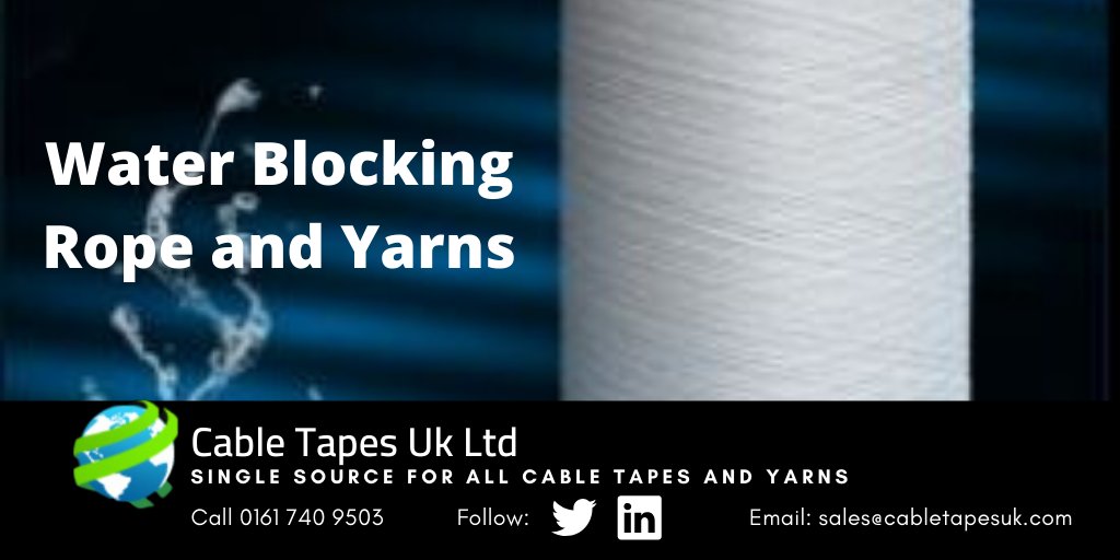 Cabletapesuk's tweet photo. Non-conductive & semi-conductive #water blocking #tapes and yarns with various water swell-able properties. ID threads & #ripcords.
Click here to find out more: https://t.co/tEWiWVJvtf
#wire #cables #machinery #electrical #waterblocking #wires #cable https://t.co/vnZbwf9ckQ