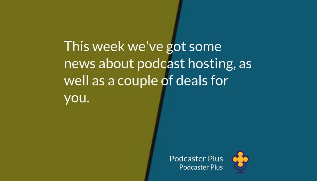 TheVA_Directory's tweet photo. This week we've got some news about podcast hosting, as well as a couple of deals for you.

Read the full article: Podcaster Plus News - Issue 4 of 'Podcaster Plus News'
▸ https://t.co/cAmnyYJEDa

 #PodcasterPlus #Podcast #PodcastHosting https://t.co/V4iMjzwSN3
