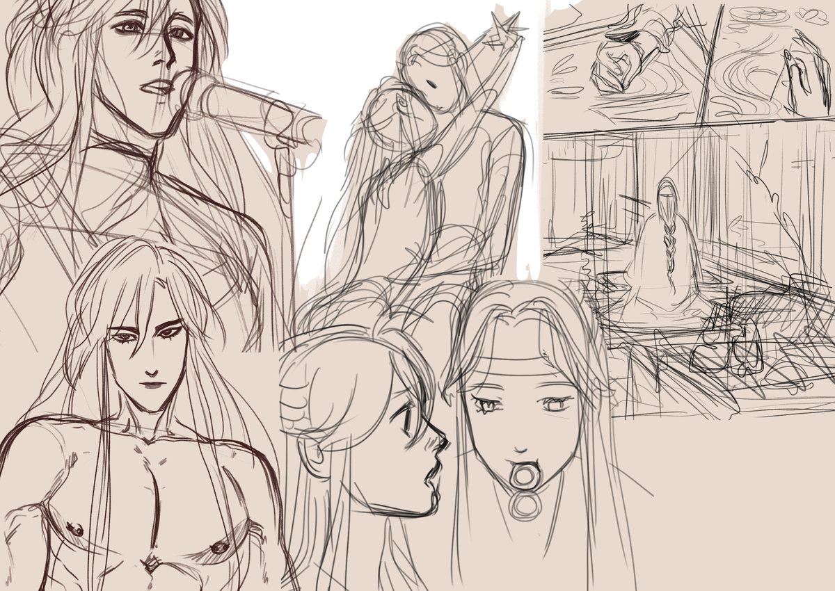 cleaning my files and found these unfinished sketches u.u 