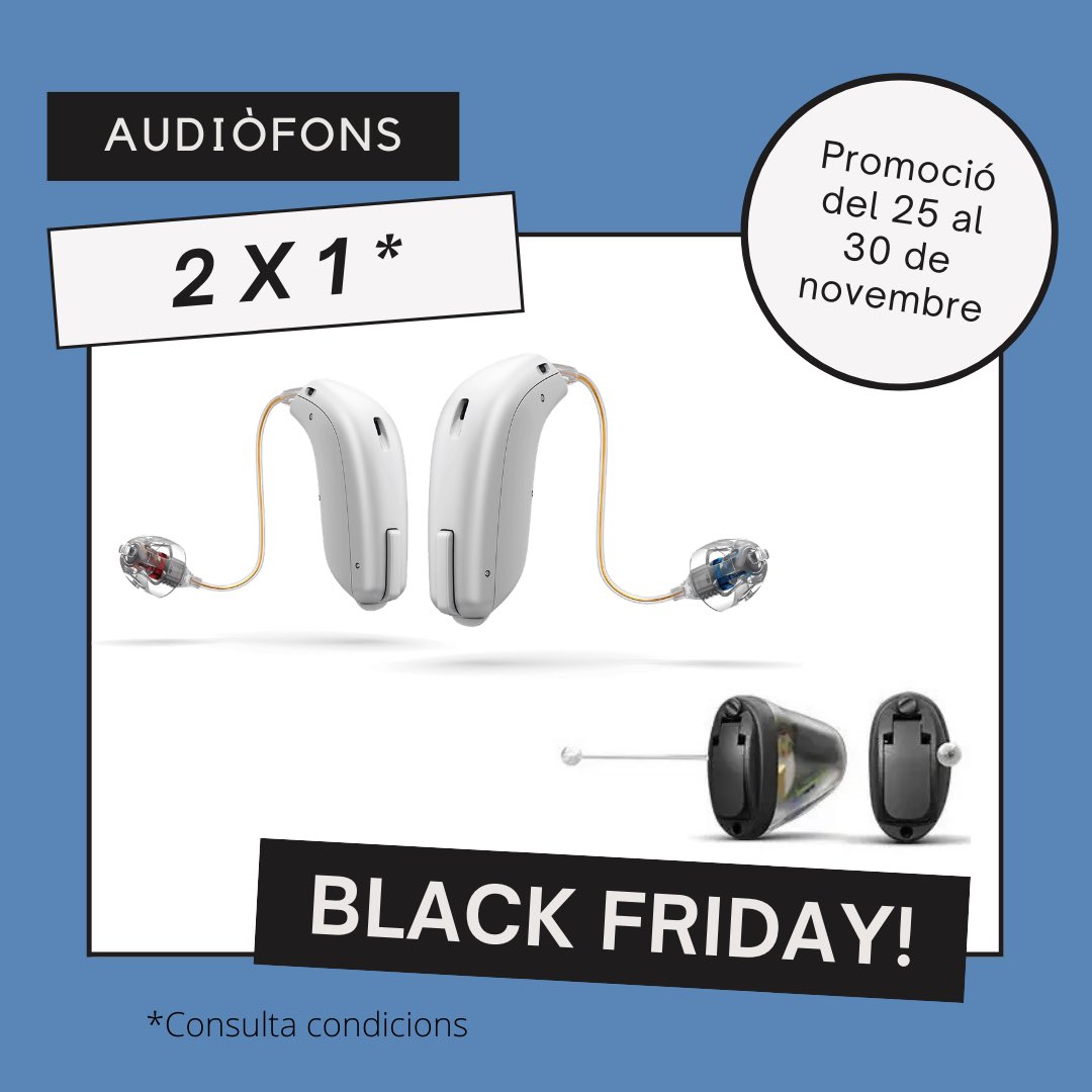 fonoclinic_'s tweet photo. ⚫️ BLACK FRIDAY FONOCLINIC ⚫️
Recordeu! Fins dilluns emporta’t 2 audiòfons🦻🏻 i paga només 1 ‼️
Truca’ns i demana’ns hora 93 725 31 05 
T’informarem de les condicions!
#blackfriday #blackfriday2020 #centreauditiu #sabadell #audiòfons #audició #audífonos #centroauditivo #audiologia https://t.co/Zvp0Y1YlUV