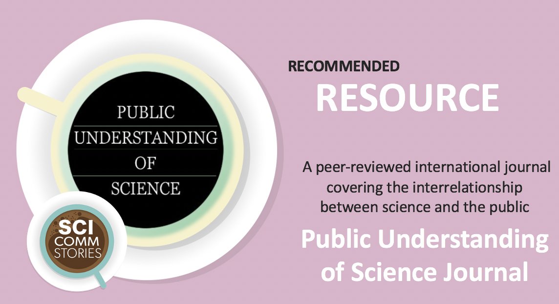 Happy Friday! Today we have a fantastic resource for you all: the Public Understanding of Science journal. This covers all aspects of science in the public including scientific lobbying, perceptions of science and its popularisation.

Read here: 
journals.sagepub.com/home/pusa

#scicomm