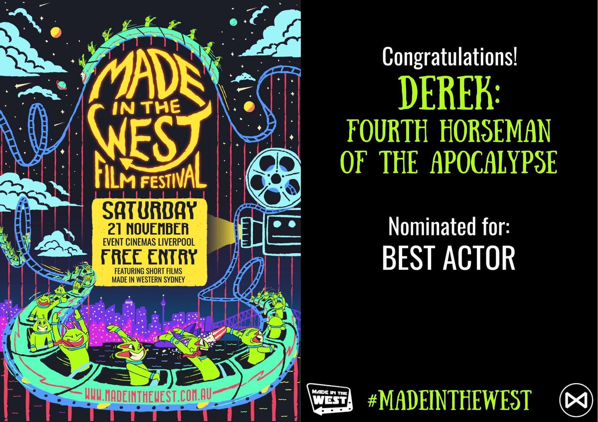 Made a film, got a nomination - yay 😀 #actor #acting #makingfilms
