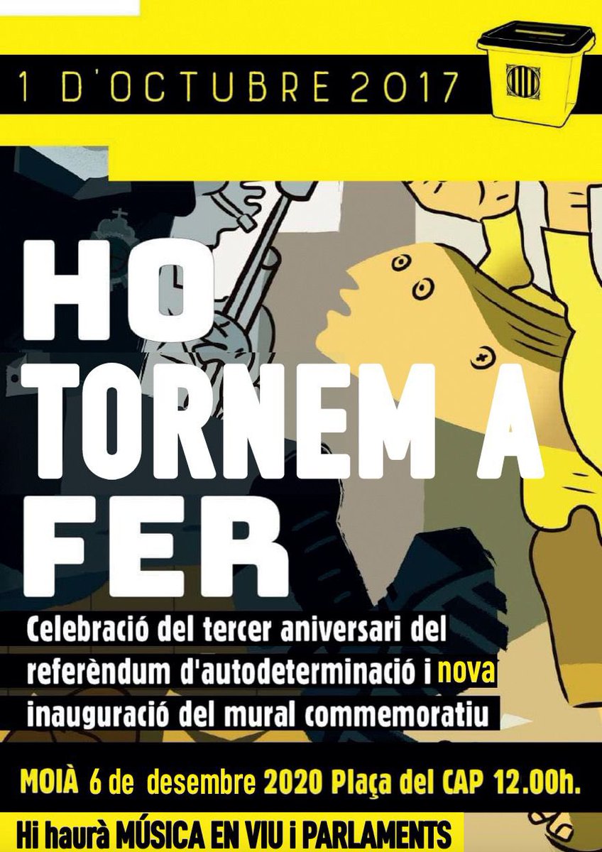 Ho tornem a fer!!!
Diumenge 6 de desembre a les 12h a la Plaça del CAP, NOVA inauguració del mural.